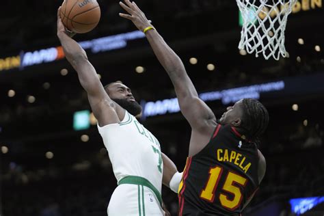 Jayson Tatum scores 34, Jaylen Brown 21 in Celtics’ 1113-103 win over Hawks